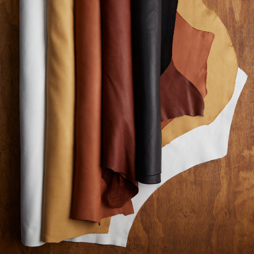 SLC Full-Grain Leather Side - 4/5 Oz, Earth Tone, Chrome & Oil Tanned, 8-12 Sq Ft (Brown)