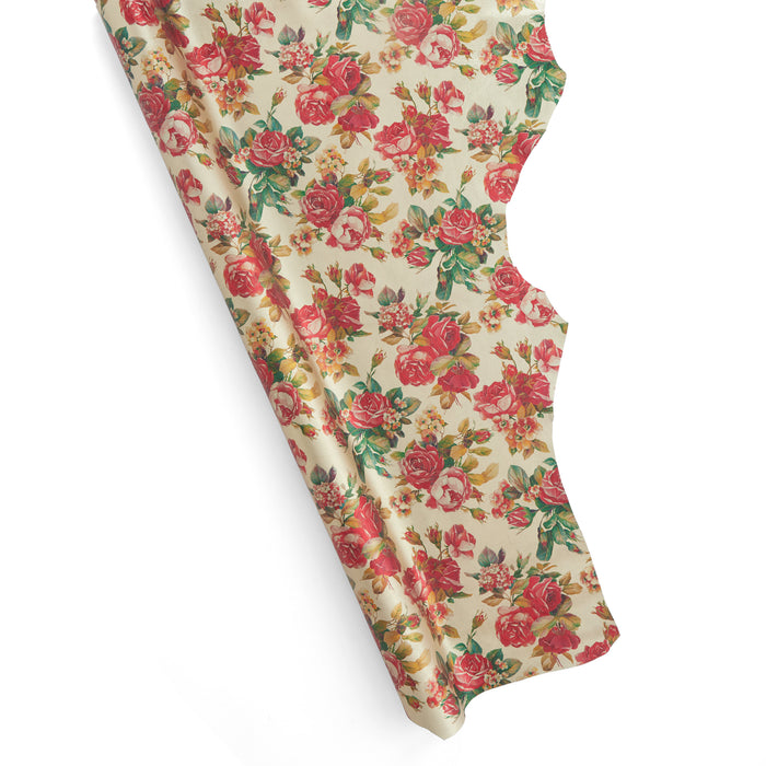 Red Floral Print Small Skin