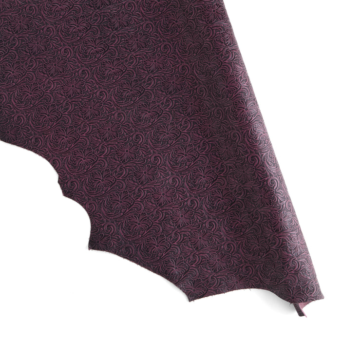 Floral Embossed Single Shoulder Antique Purple