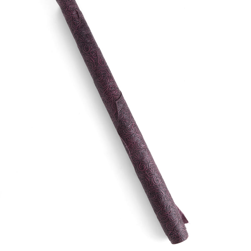 Floral Embossed Single Shoulder Antique Purple