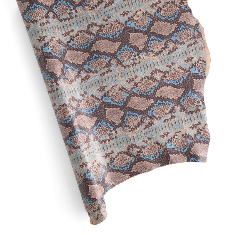 Python Print Single Shoulder Natural & Turquoise