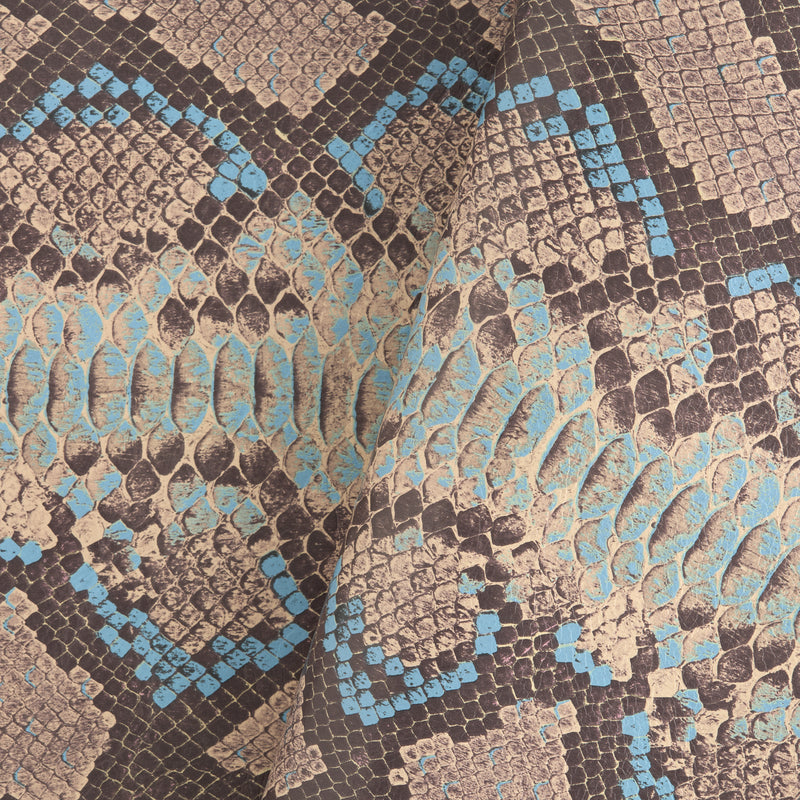 Python Print Single Shoulder Natural & Turquoise