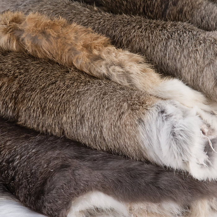Custom 50 Pcs Natural Rabbit Fur Pelts: Craft Grade (40x30cm) - Finland Custom 50 Pcs Natural Rabbit Fur Pelts: Craft Grade (40x30cm) - Finland