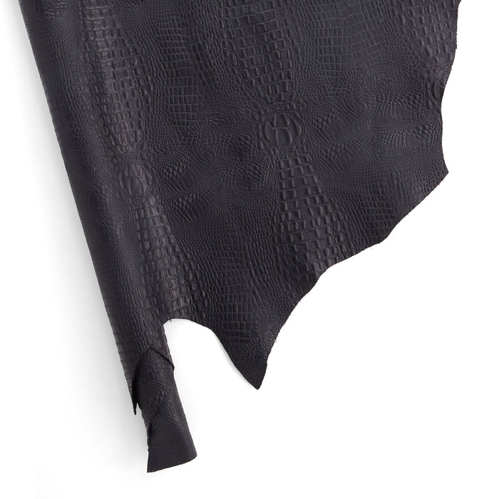 Croco Embossed Side Black