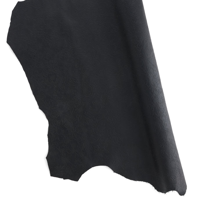 Lateral en relieve floral negro