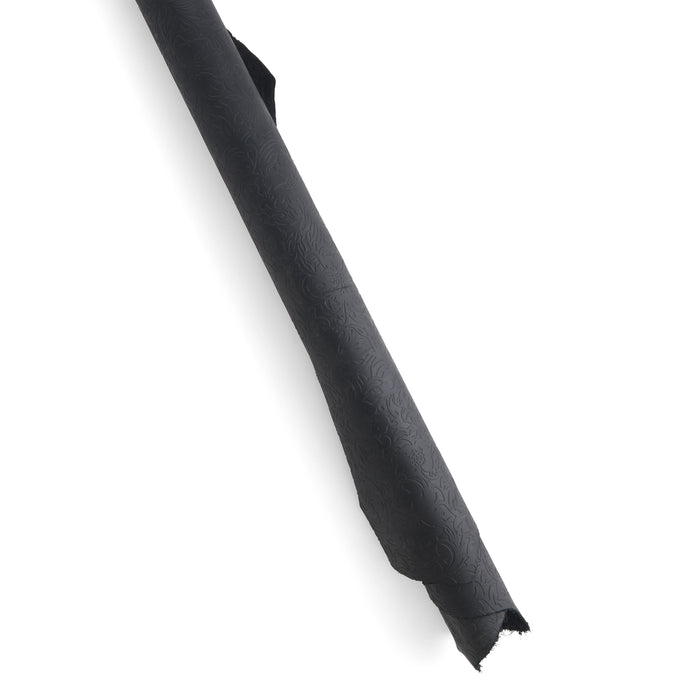 Lateral en relieve floral negro