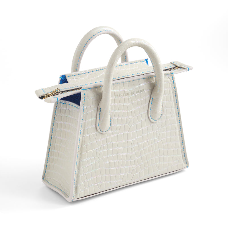 Lateral iridiscente con relieve de cocodrilo italiano - VENTA FINAL
