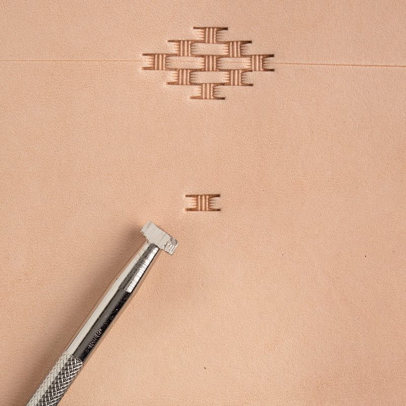 Craftool® Lined Center Basketweave Stamp