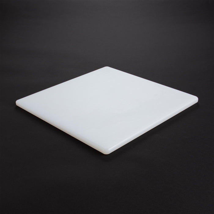 Thunder Group 14 x 7 x 1/2 White Polyethylene Paddle Cutting Board with  Handle