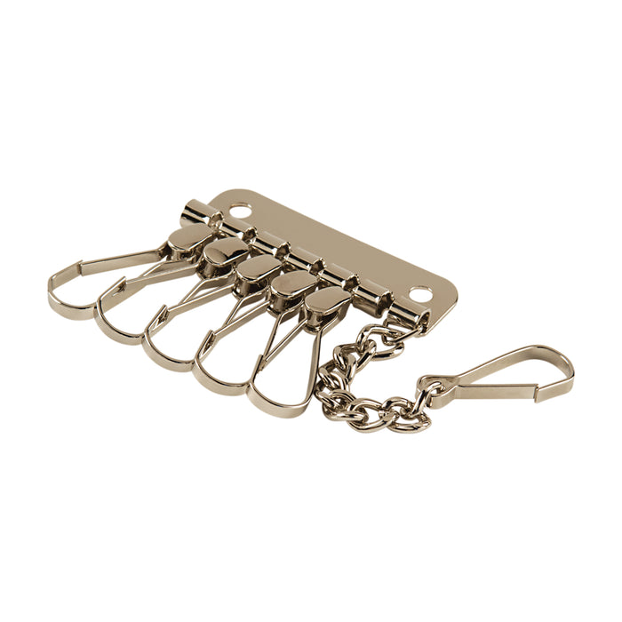 Plaque de rangement pour clés à 6 crochets avec chaîne