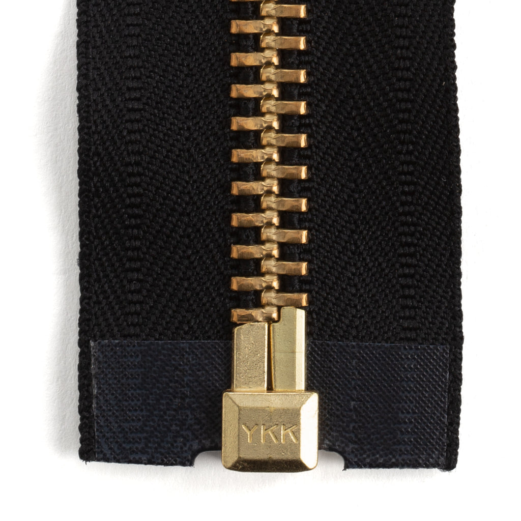 YKK #5 Brass Zipper Tape by The Yard Black from Tandy Leather