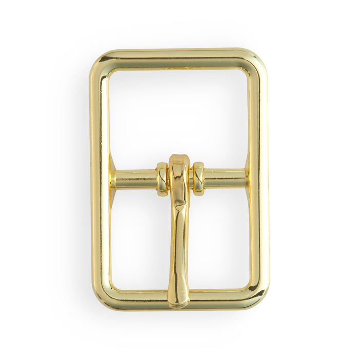 Center Bar Buckle-Square-Solid Brass - STLeather