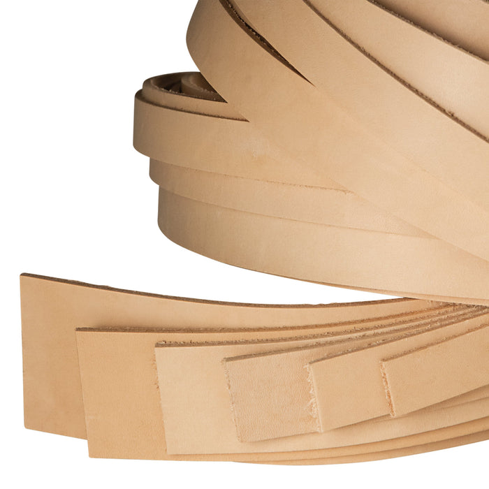 Natural Leather Strips 5/8 Wide - Vegetable Tanned Leather - For DIY  Handcrafts, Belts, Straps and More