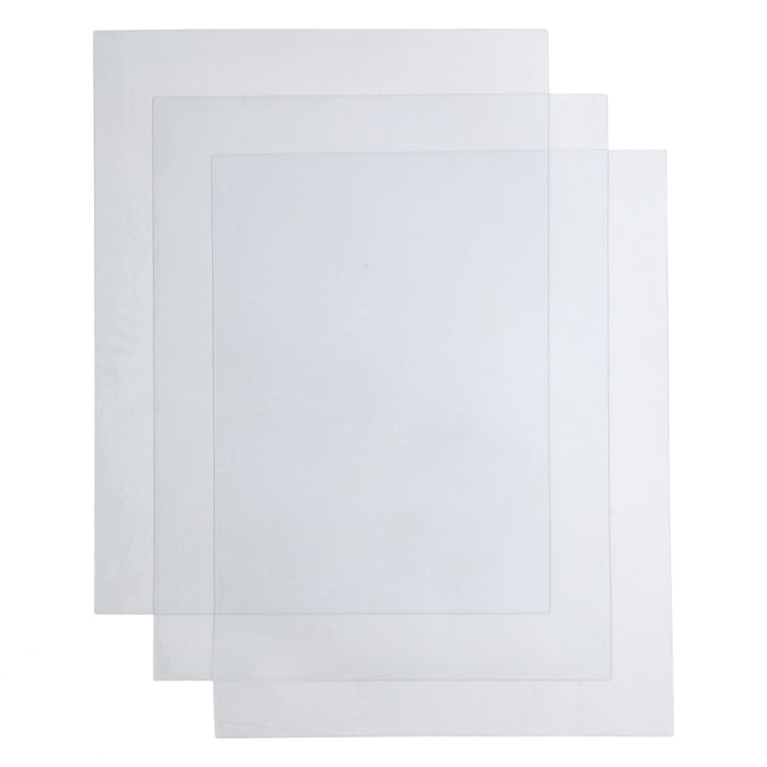 Paquet de 3 feuilles de plastique transparent