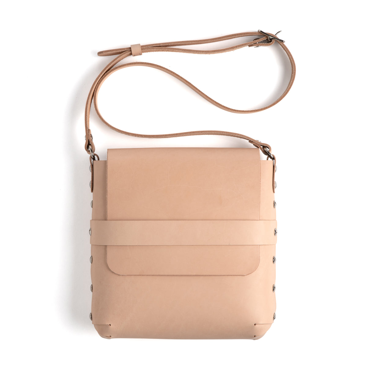 Alyssa Lock Pebbled Leather Handbag - Masha Hasel