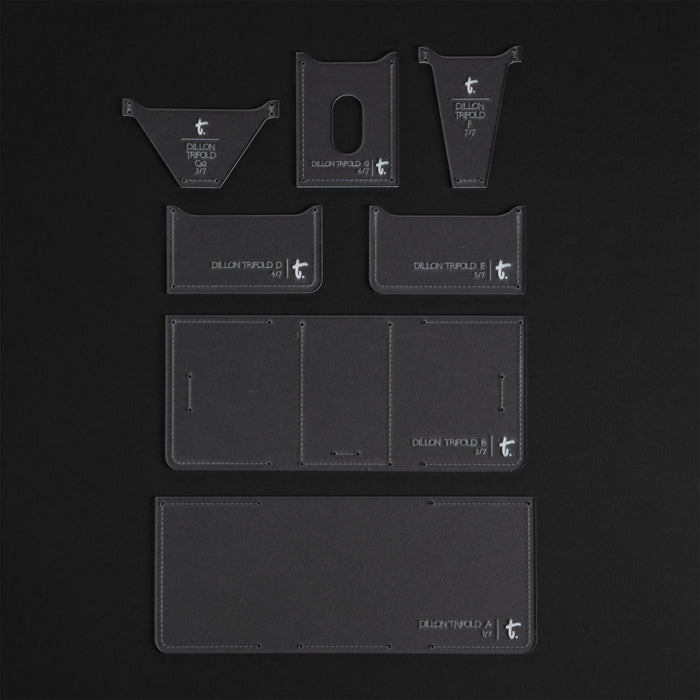 Modèle acrylique de portefeuille à trois volets Dillon