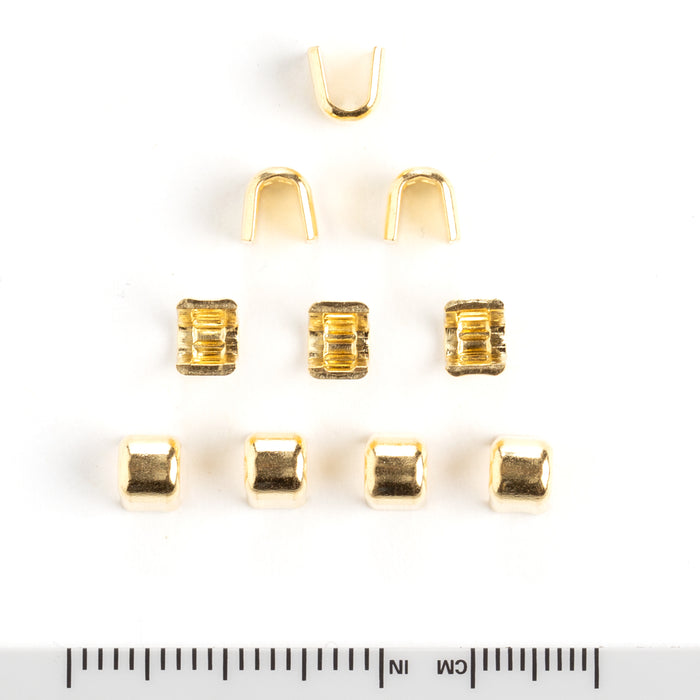 Tandy Leather #10 Zipper Top Stop Brass 10 Pack 58102-030