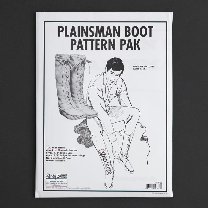 Paquete de patrones de botas de hombre de las llanuras