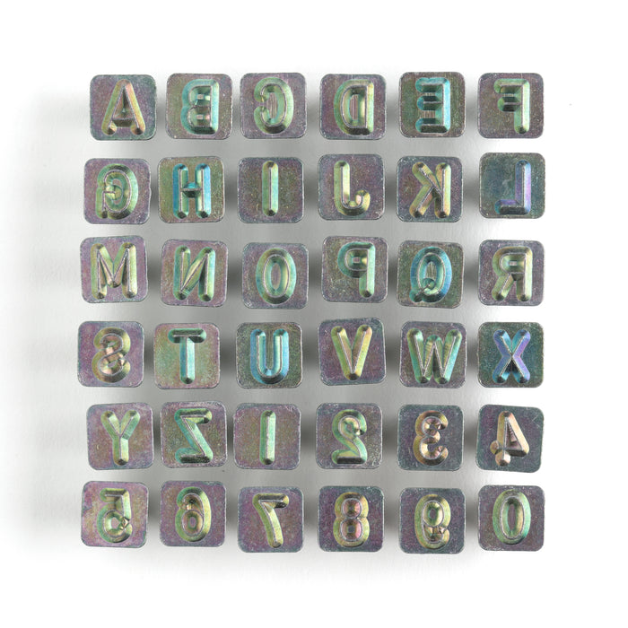 Ensemble d'alphabet et de chiffres Craftool® 1/4" (6 mm)
