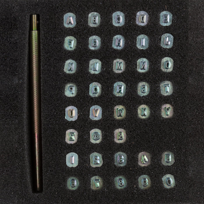 Mini alphabet & number stamp set
