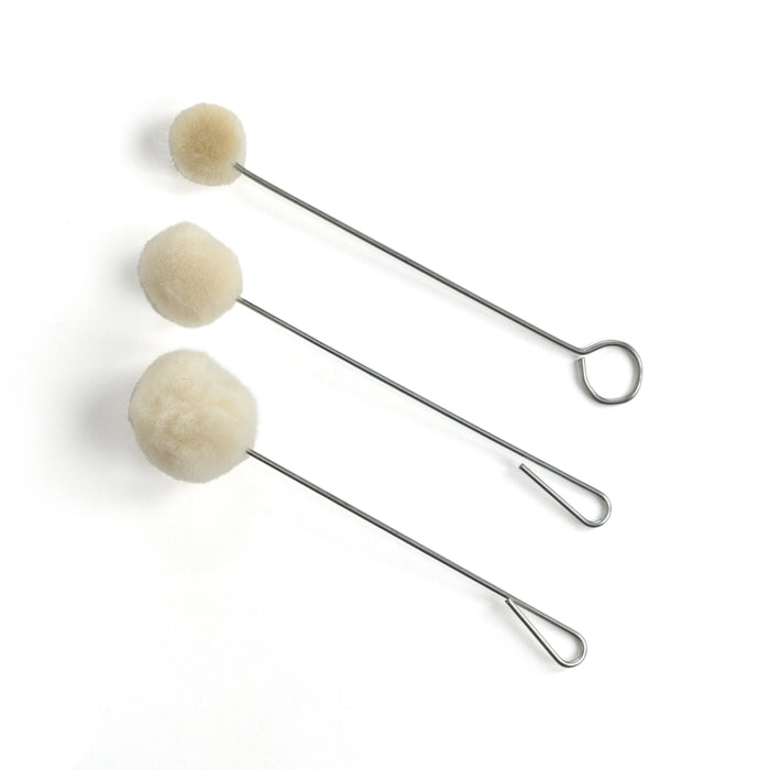 10pcs Wool Daubers with Metal Handle for Leather Dyes 