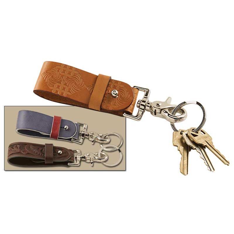 Tandy Leather Factory Nickel Beaded Keychain