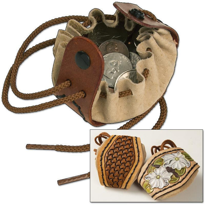 Make Your Own Drawstring Leather Pouch - DIY Drawstring Leather Bag Kit