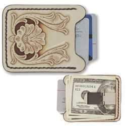 Money Clip & Card Case Leather Pack of 10