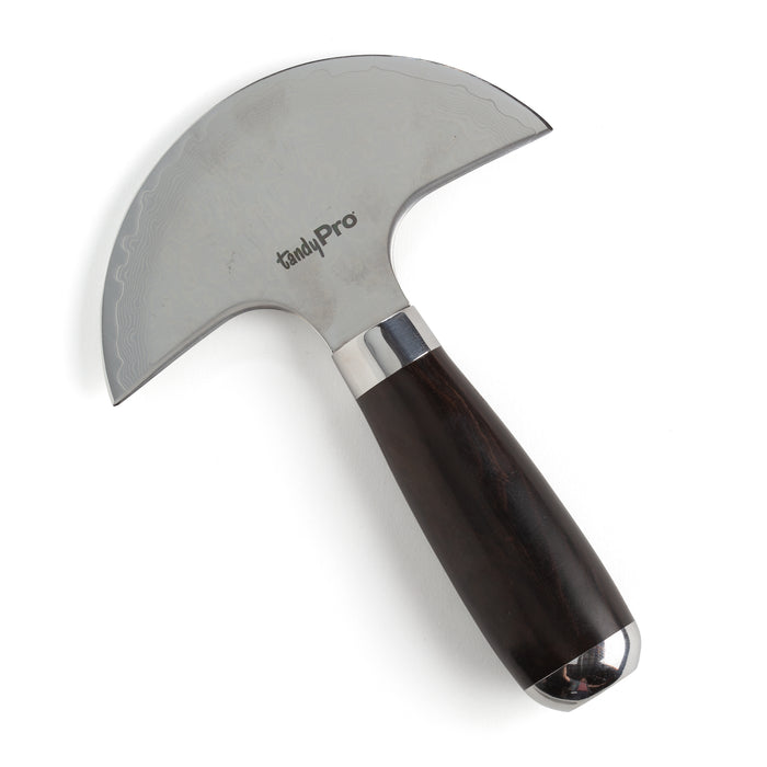 Leather Round Knife STRYI Profi 110mm diameter. Half-moon knife